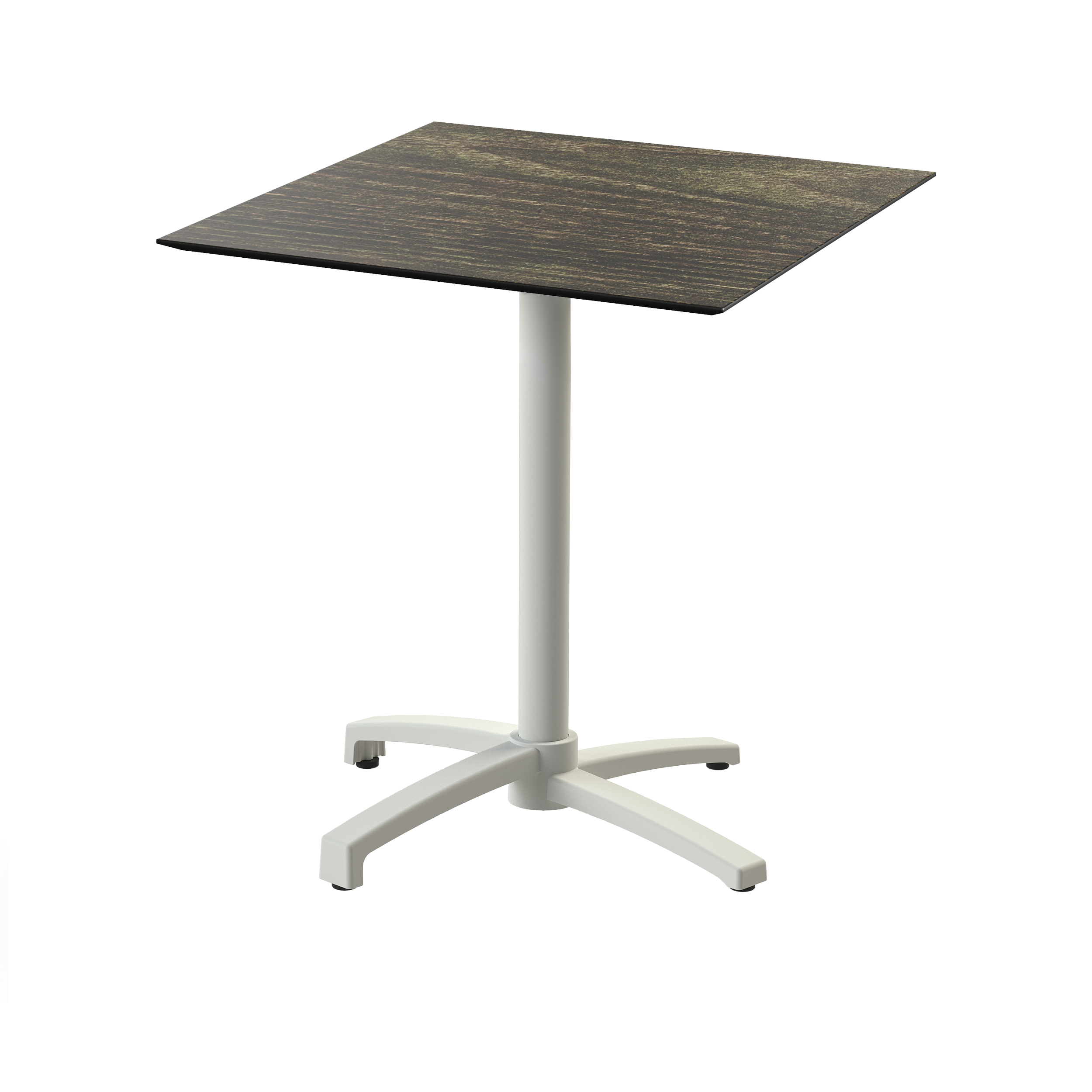 X Cross Terrastafel Zand frame + Riverwashed Wood HPL 70x70 cm