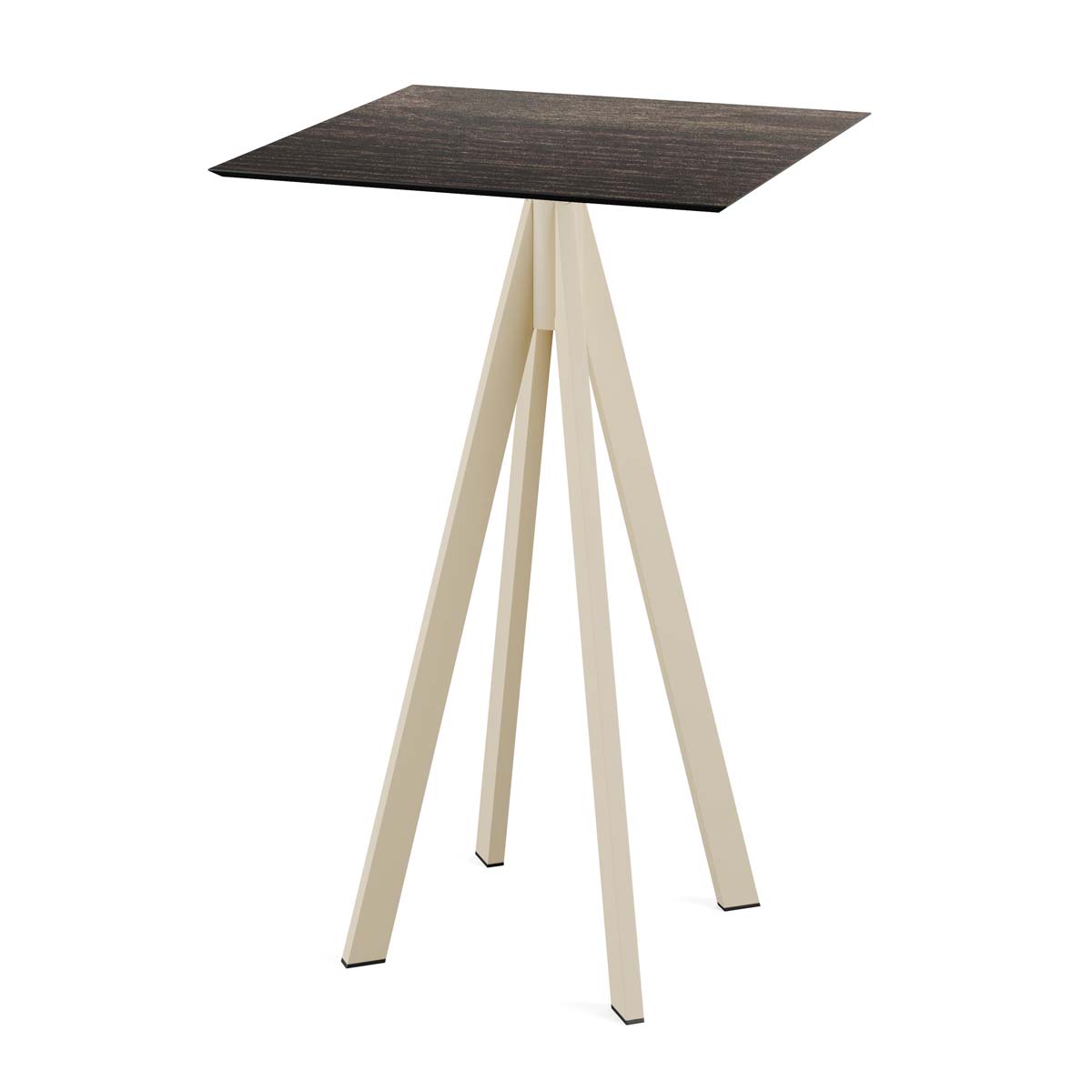 Infinity Statafel zand frame + Riverwashed Wood HPL 70x70 cm