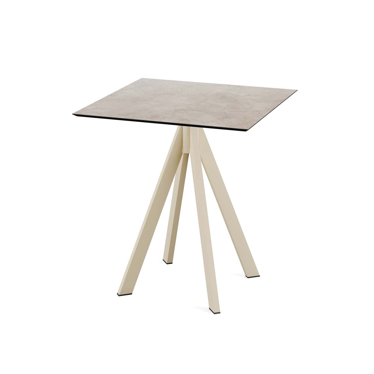 Infinity Terrastafel zand frame + Moonstone HPL 70x70 cm