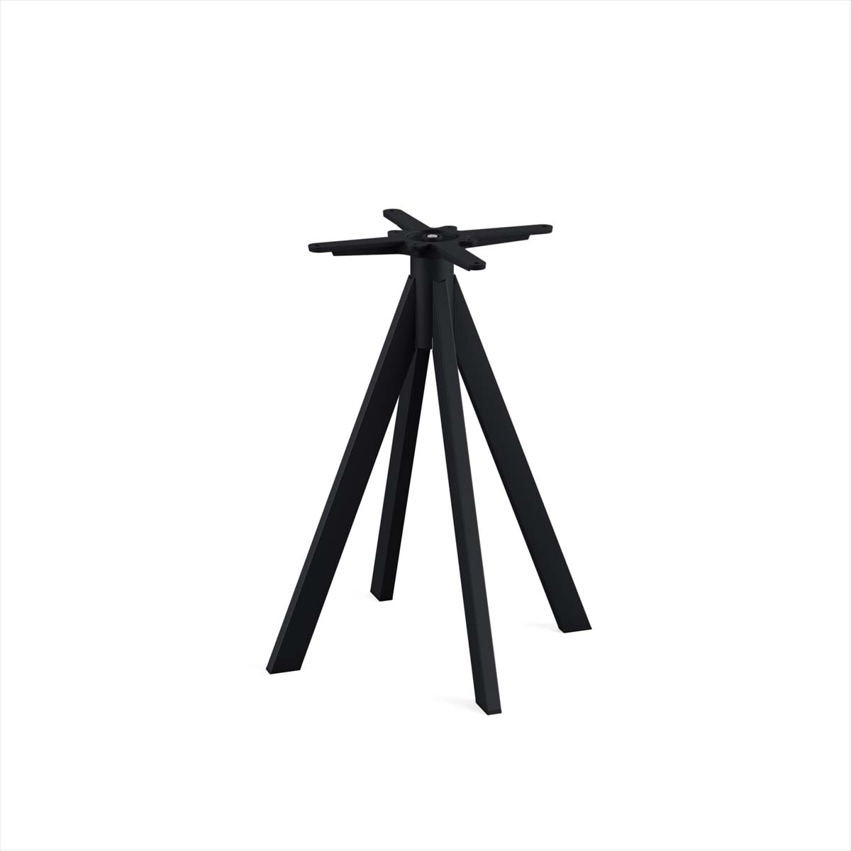 Infinity Terrastafel zwart frame + Galaxy Marble HPL Ø70 cm