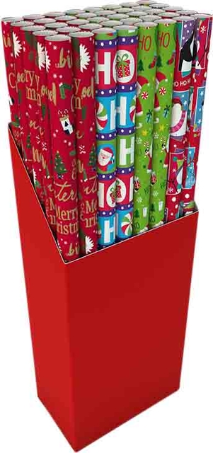Inpakpapier Design Group Kerst 300x100cm assorti