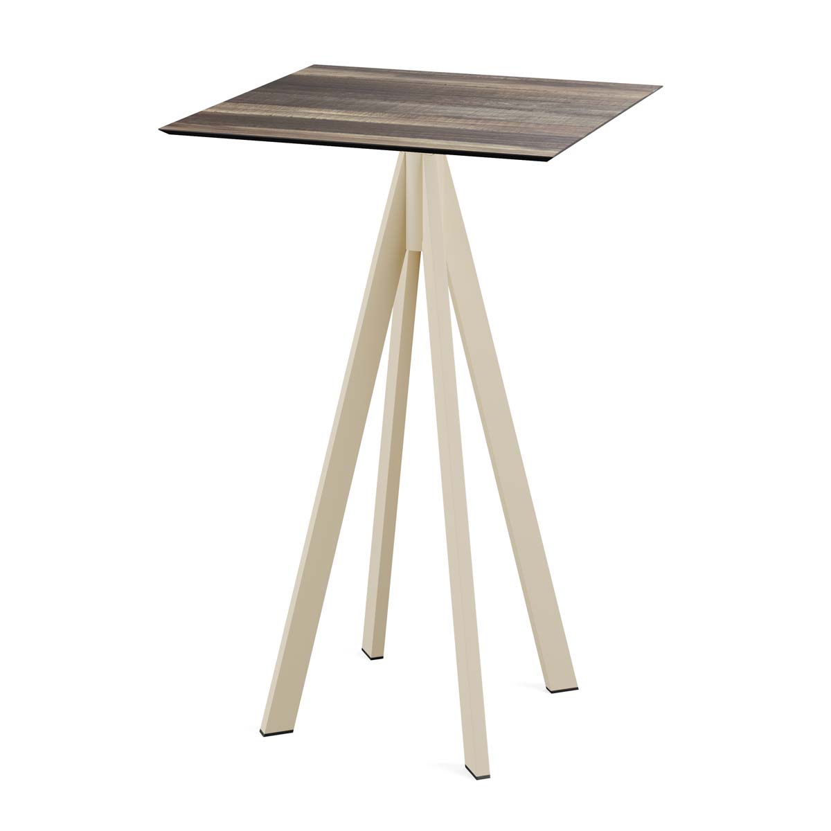 Infinity Statafel zand frame + Tropical Wood HPL 70x70 cm