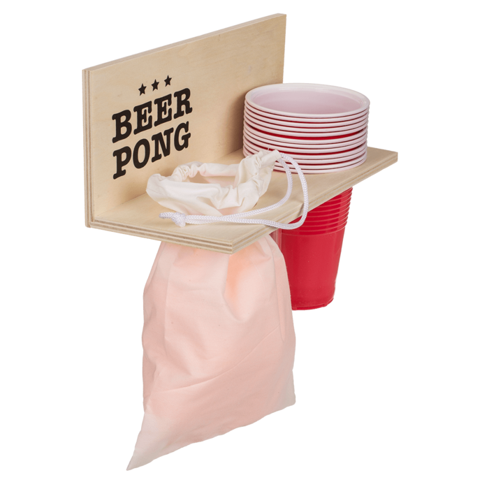 Beer Pong Shelf - Inclusief 12 cups en 12 ballen