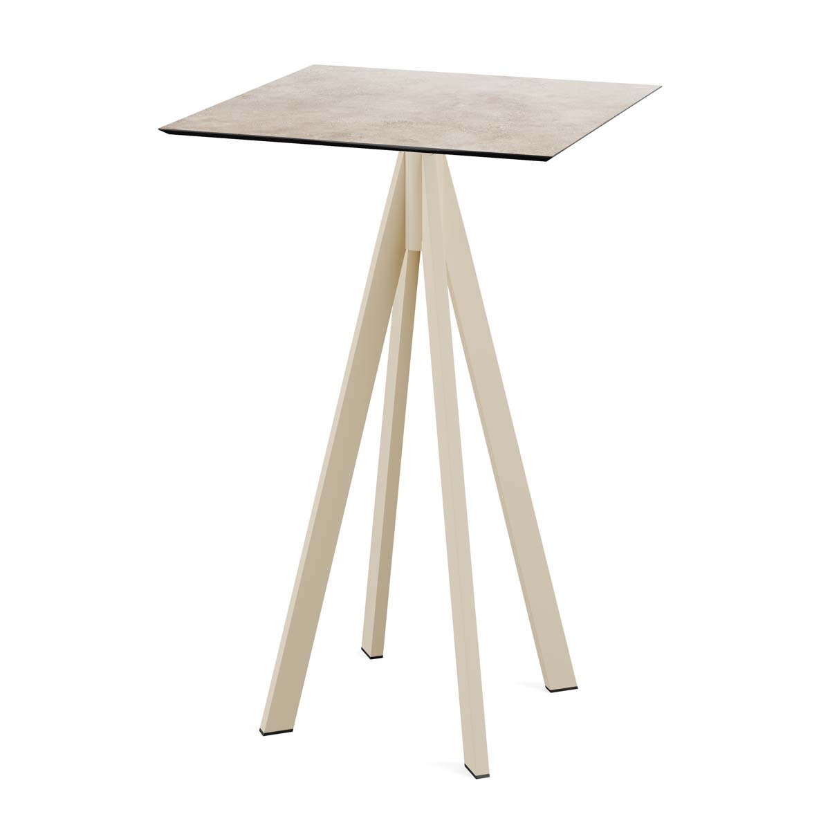 Infinity Statafel zand frame + Moonstone HPL 70x70 cm