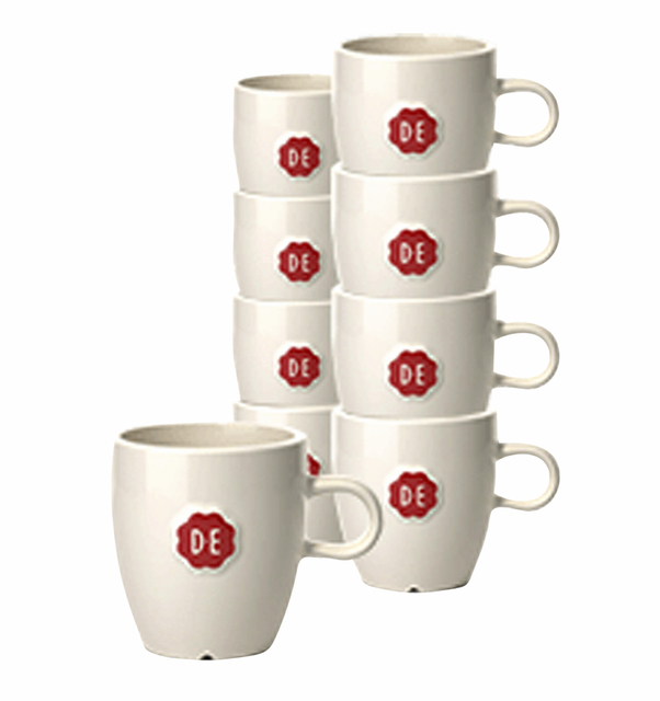 Kopje Douwe Egberts espresso 70ml wit doos 12 stuks