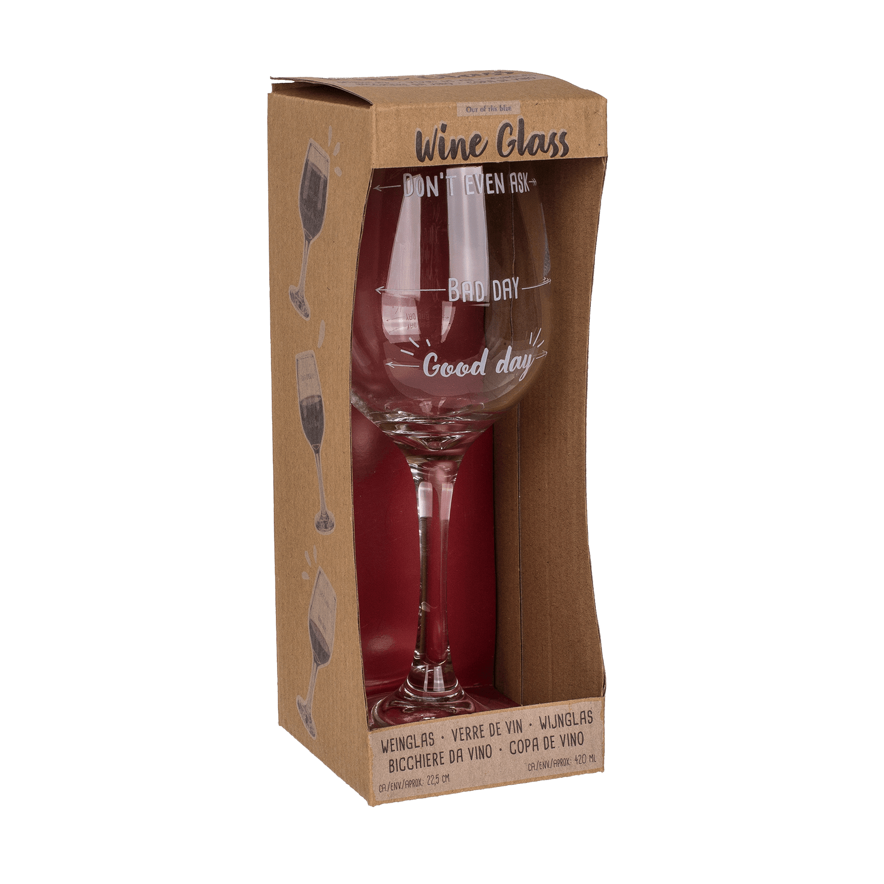 Wijnglas - Good day. bad day. don't even ask - 420ml Wijnglas - Good day. bad day. don't even ask - 420ml