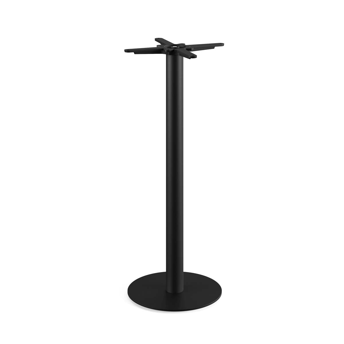 Urban Statafel zwart frame + Zwart HPL Ø70 cm