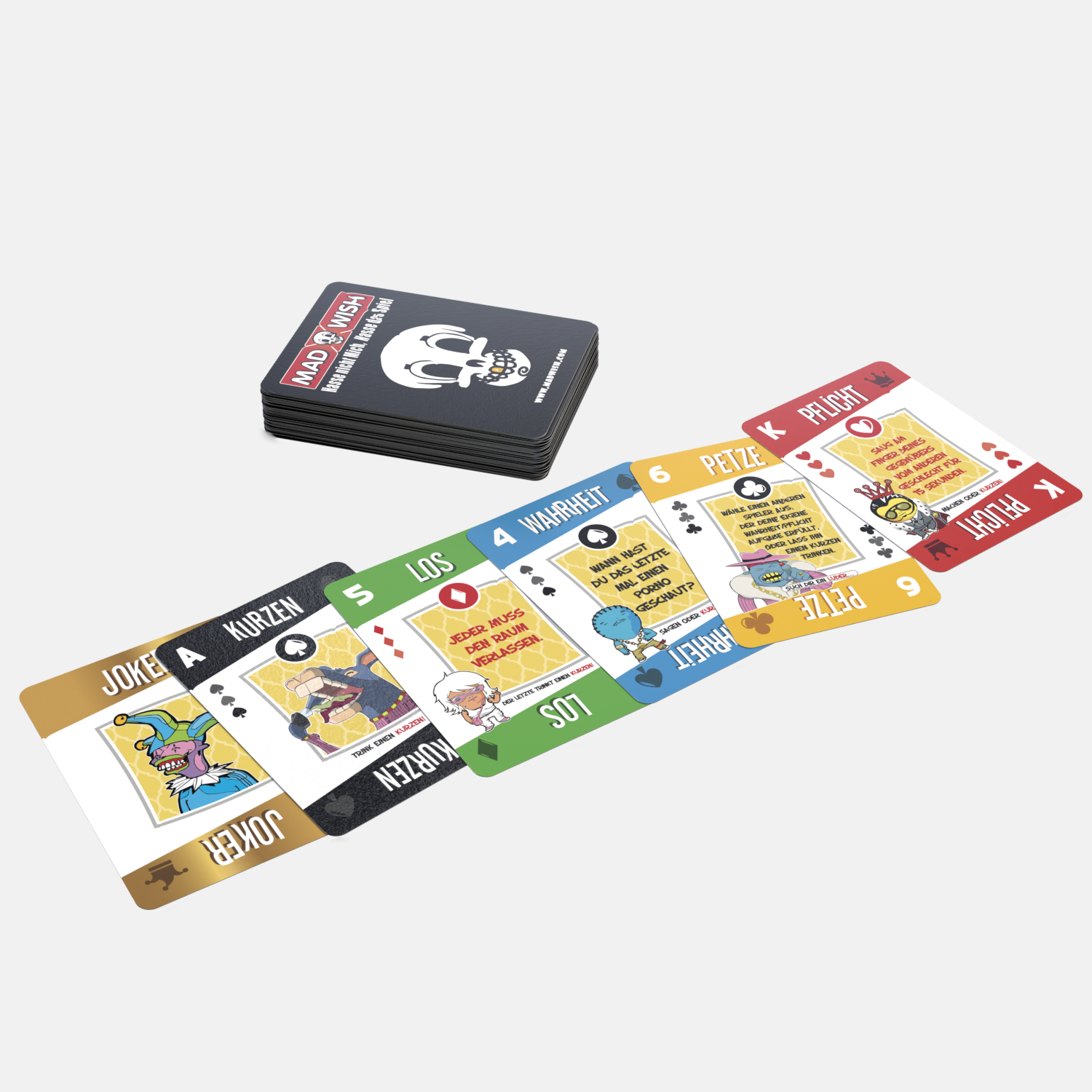 MadWish Cards - Truth or Dare speelkaarten - Drankspel (DE)