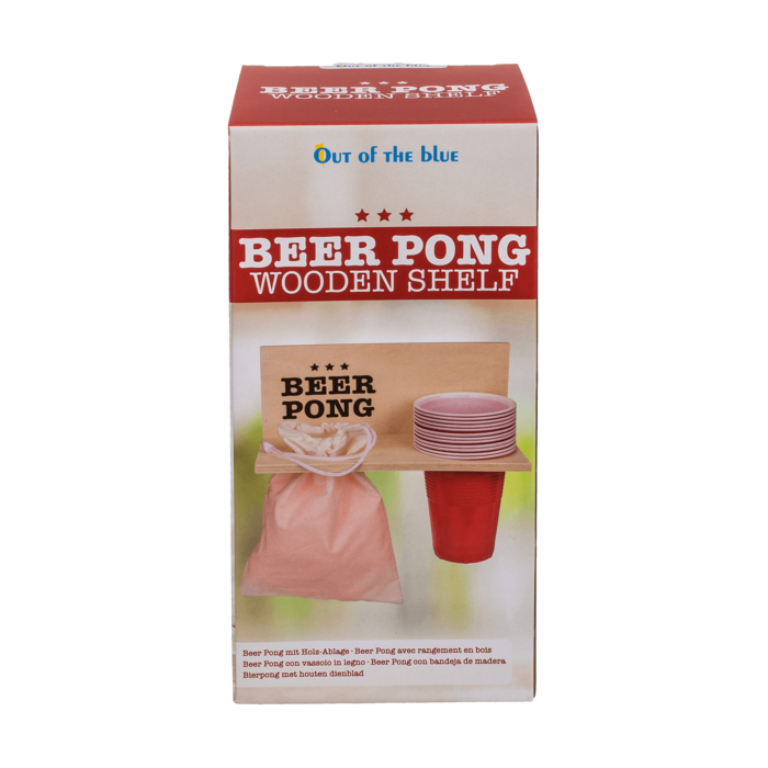 Beer Pong Shelf - Inclusief 12 cups en 12 ballen
