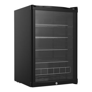 EMGA Exquisit Display Koelkast 130ltr.m_glas zwart