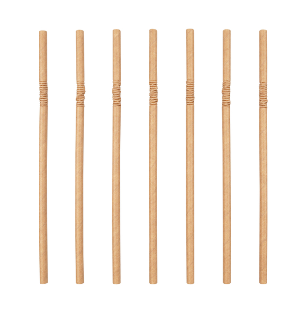 Drinkrietje IEZZY karton buigbaar 6x240mm 100% fair 200 st bruin