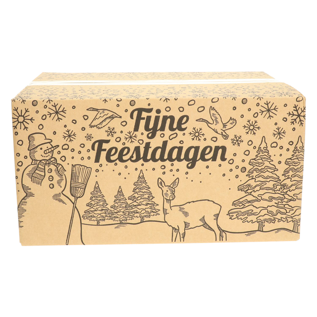 Kerstdoos IEZZY bedrukt Holland-2 390x290x250mm zwart
