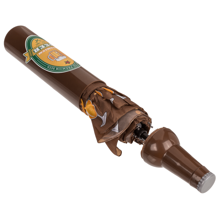 Opvouwbare paraplu - Bierfles - Zakformaat