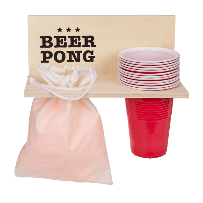 Beer Pong Shelf - Inclusief 12 cups en 12 ballen
