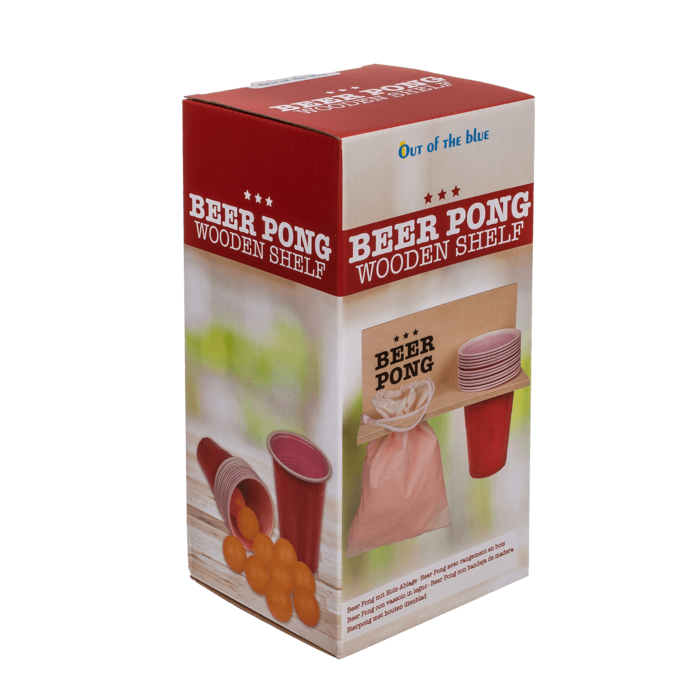 Beer Pong Shelf - Inclusief 12 cups en 12 ballen
