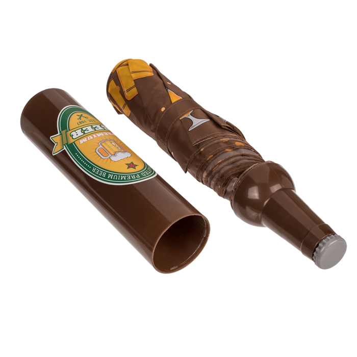 Opvouwbare paraplu - Bierfles - Zakformaat